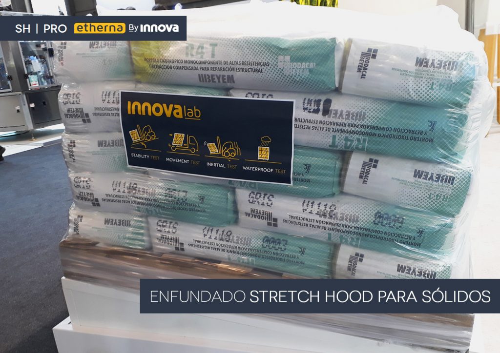 Stretch Hood Packaging by Innova for Concrete Industry