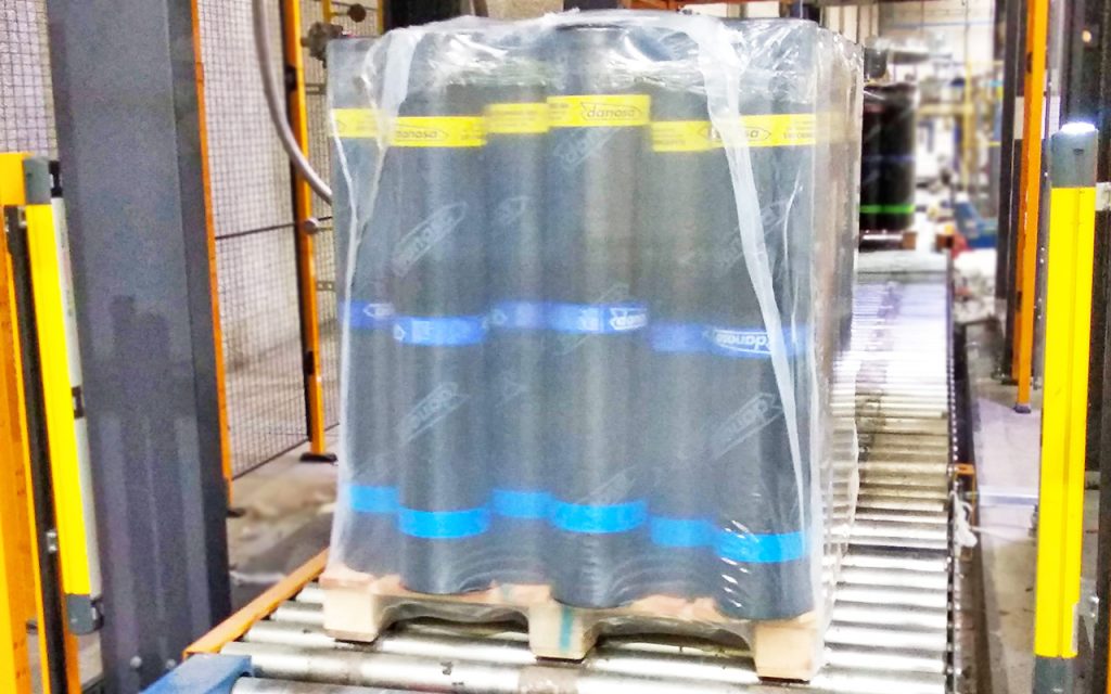 Pallet wrapped with Shink Hood System