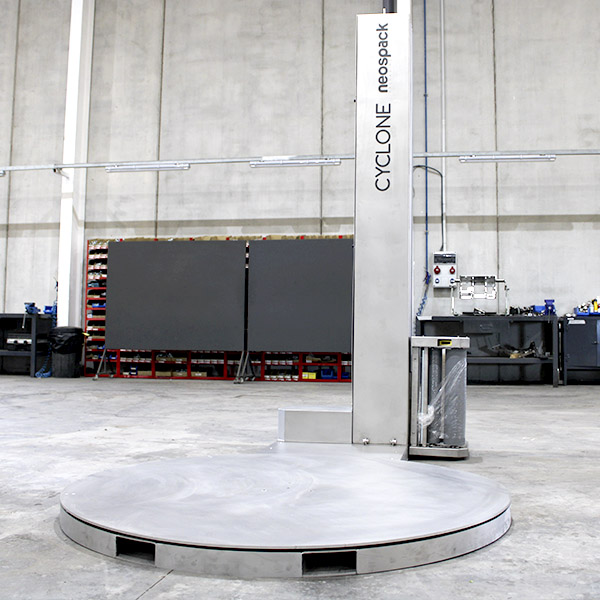 Stainless Steel Finish INOX Turntable Stretch Wrapping System Innova Group